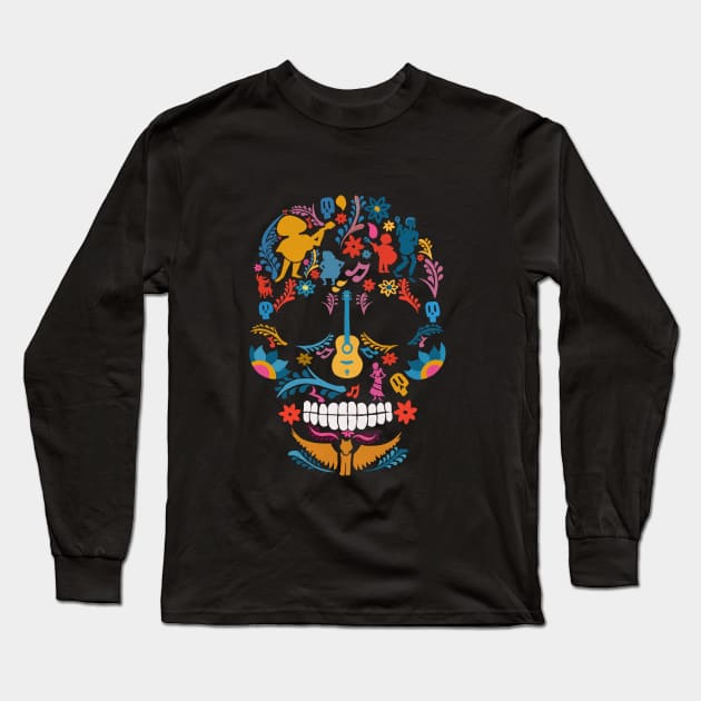 Dia de Los Muertos Long Sleeve T-Shirt by MiniMao design